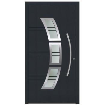 Aluminium Verbund Haustür Design 208 Außen RAL 7016/ Innen weiß Ud=0,9